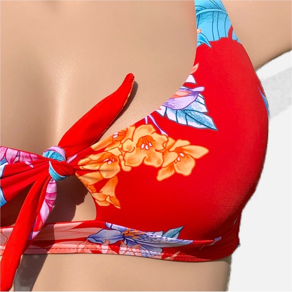 TiniBikini Women’s Swimsuit Bikini Bathing Suit Top Bright Tropical XL - Picture 3 of 11